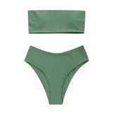 Womail Women high leg bikini Swimwear Bikini  Set Strapless