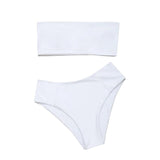 Womail Women high leg bikini Swimwear Bikini  Set Strapless