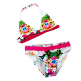 Baby Kids Girls Flower Floral Printed Bikini Set Swimsuit